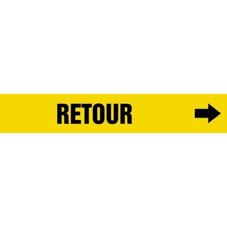 Accuform FRENCH PIPE MARKER RETOUR LANGUAGE CRPK611STE CRPK611STE